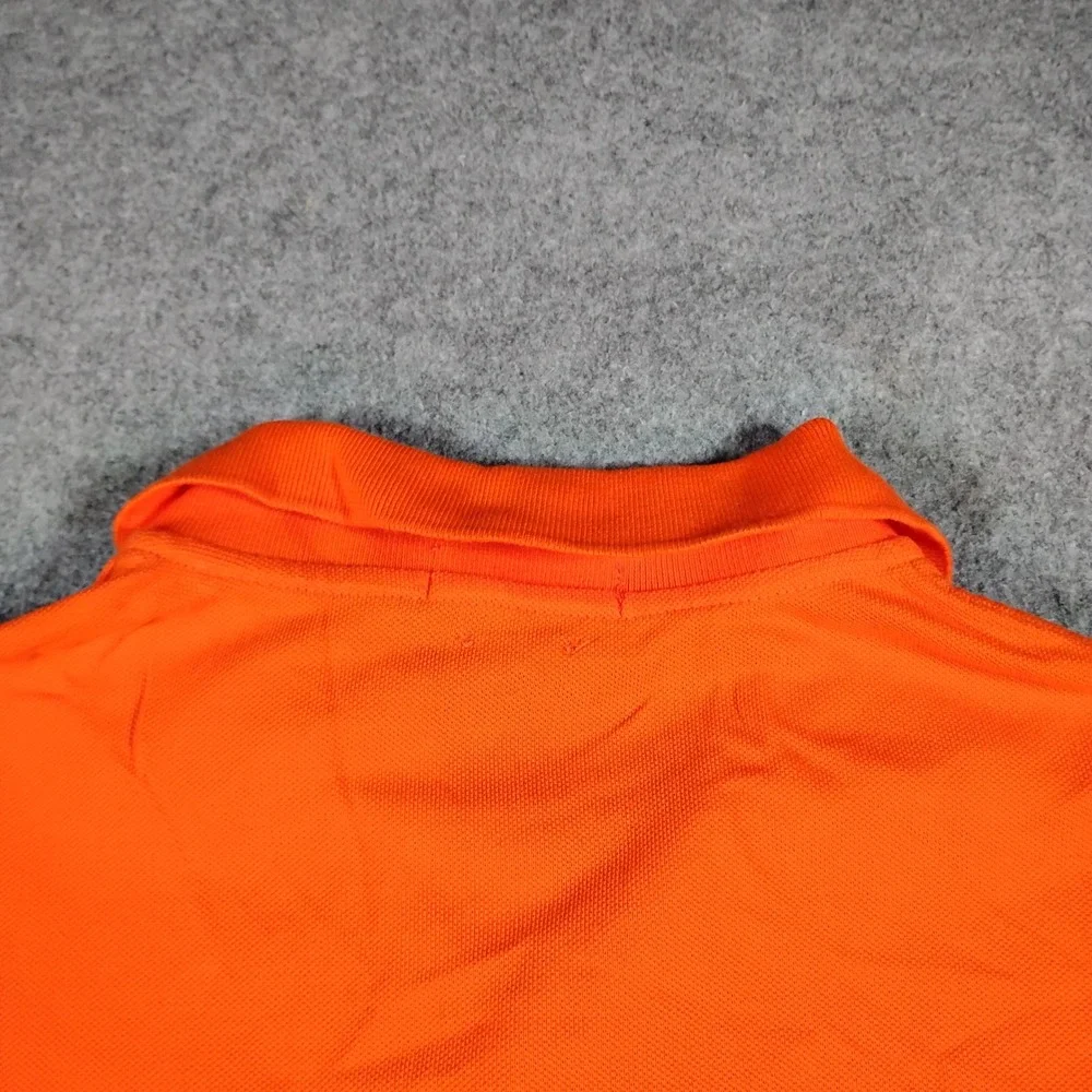 Polo Ralph Lauren Big Pony Polo Shirt Men's XL Orange Green Number 3 Classic Fit